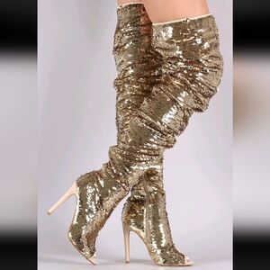 Gold Sequin Women's Skirt